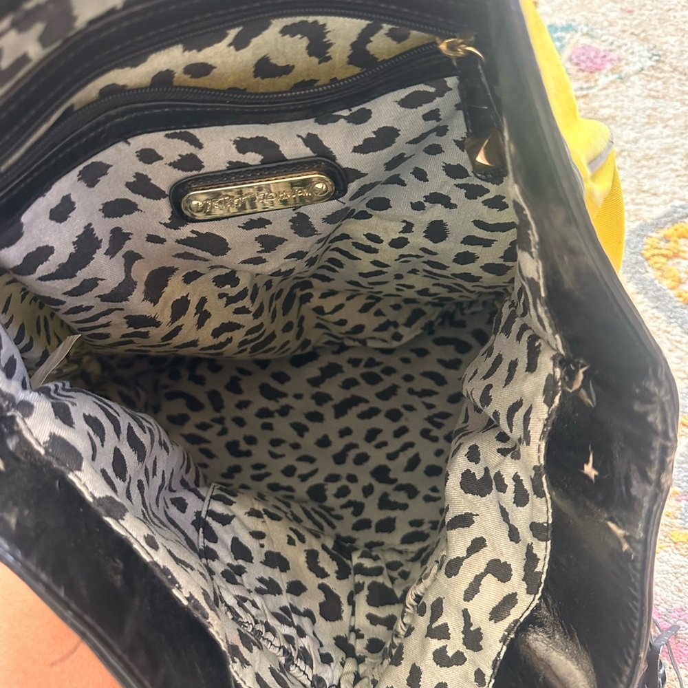 Betsey Johnson Yellow Art Cartoon Girl Tote - Picture 10 of 10
